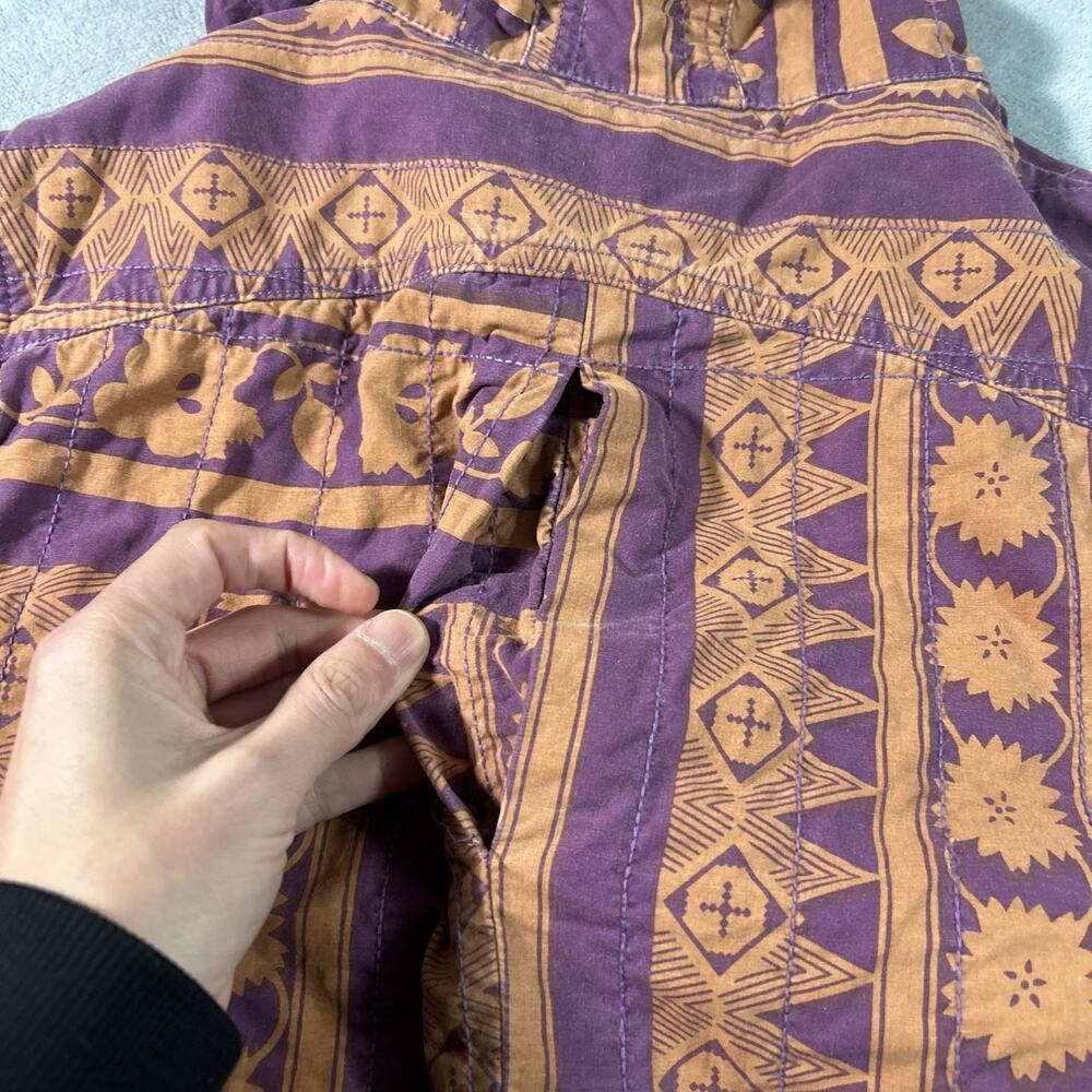 Y2k 2000s Gramicci Retro Anorak Patchwork Jacket Hoodie Mens Small Hawaiian VTG - Picture 9 of 16